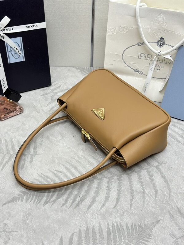 Fake Prada Medium Caramel Shoulder Bag - Image 8