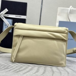 Alternative view of Fake Prada Re – Nylon Shoulder Bag Milk Tea