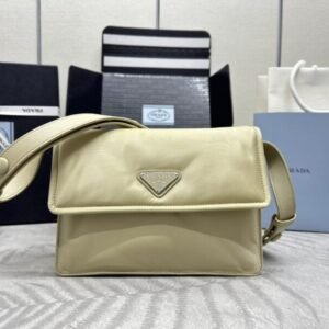 Fake Prada Re – Nylon Shoulder Bag Milk Tea