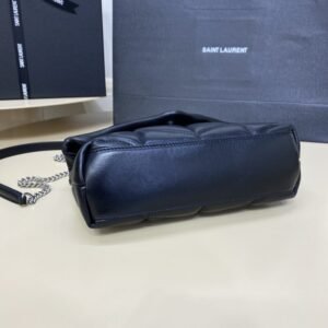 Alternative view of Replica YSL Loulou Black Puffer Silver