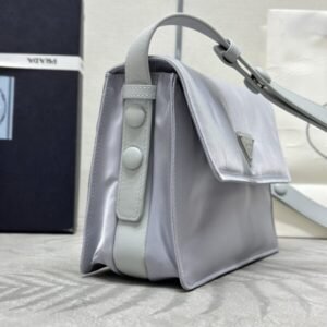 Alternative view of Replica Prada Re – Nylon Shoulder Bag Ice Grey