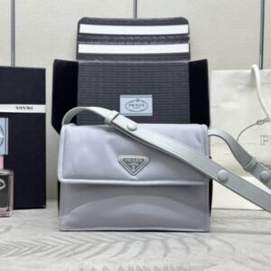 Replica Prada Re – Nylon Shoulder Bag Ice Grey