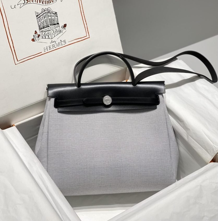Replica Hermès Herbag 31Cm White - Image 9