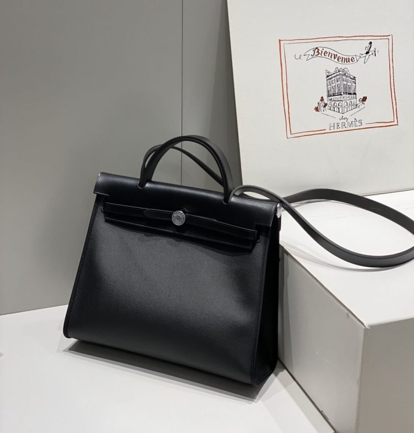 Fake Hermès Herbag 31Cm Black - Image 5