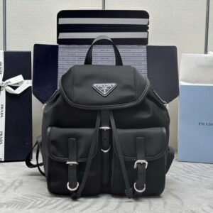 Fake Prada Small Black Backpack