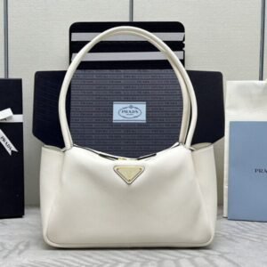 Fake Prada Medium White Shoulder Bag