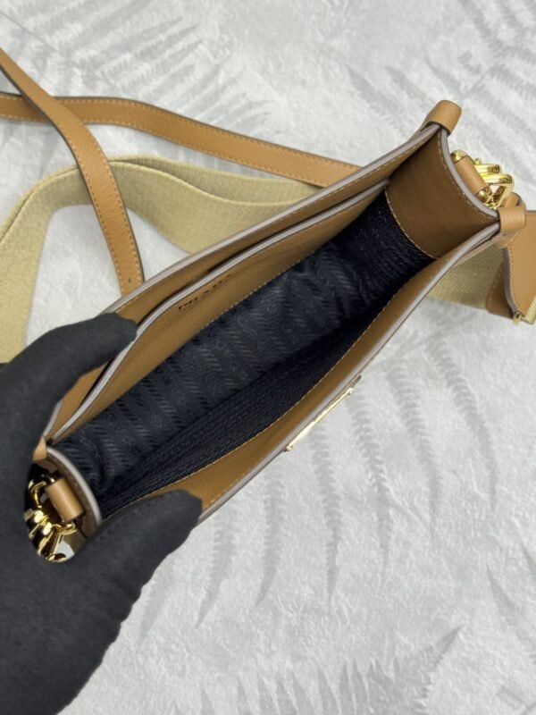 Fake Prada Saffiano Small Tote Black Brown - Image 5