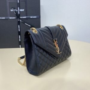 Alternative view of Replica YSL Envelope Crossbody Black