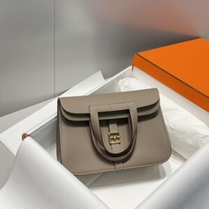 Fake Hermès Halzan Asphalt Gray