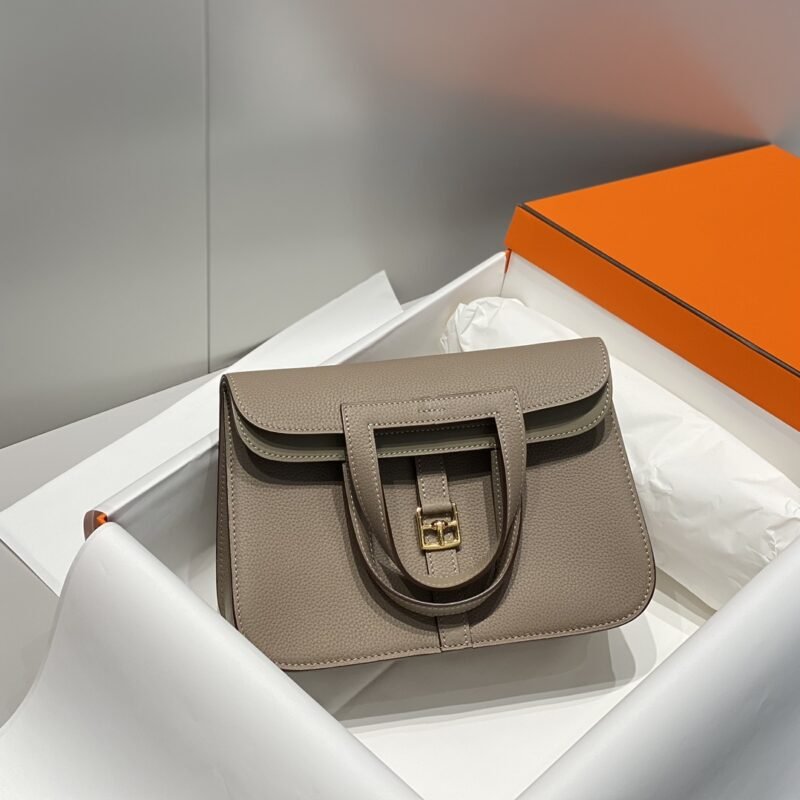 Fake Hermès Halzan Asphalt Gray