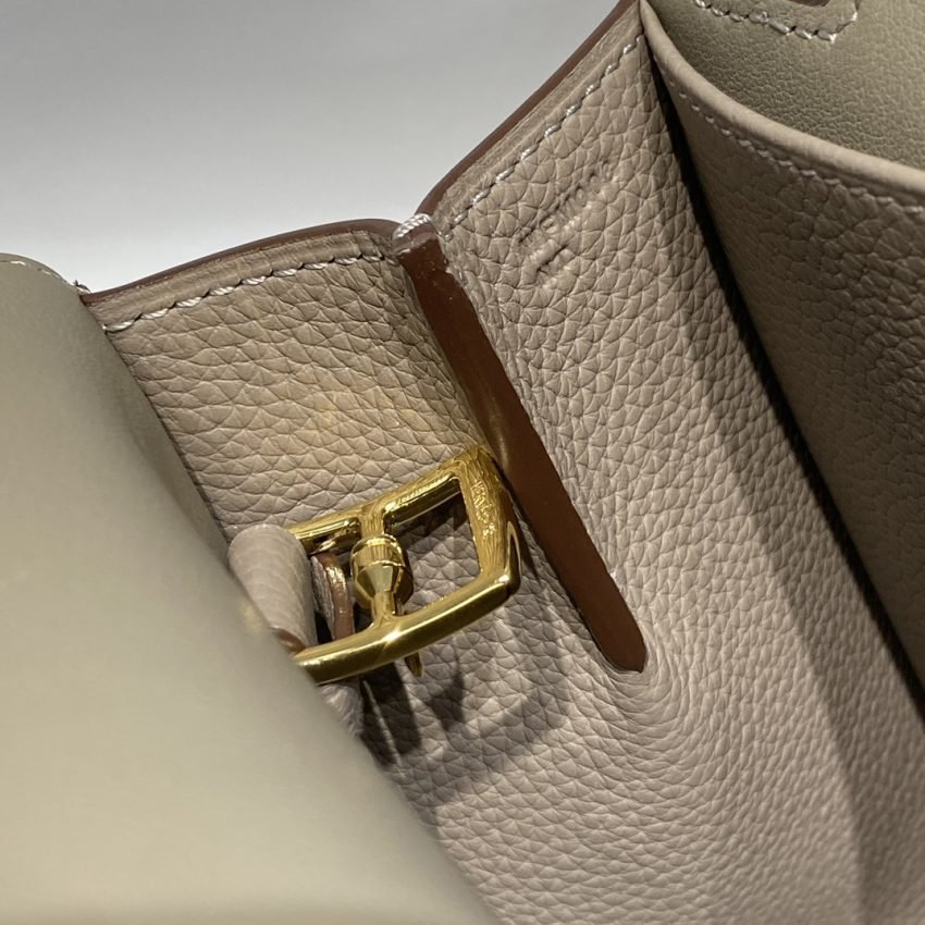 Fake Hermès Halzan Asphalt Gray - Image 5