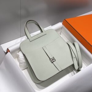 Alternative view of Fake Hermès Halzan Light Green
