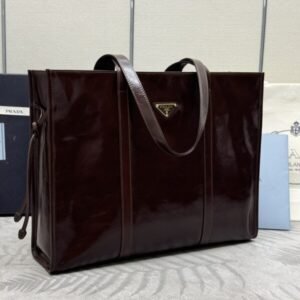 Alternative view of Fake Prada Antique Nappa Tote Dark Brown