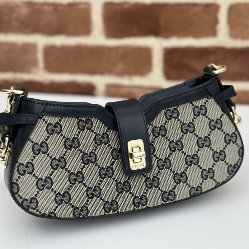 Fake Gucci Moon Side Canvas Black - Image 3