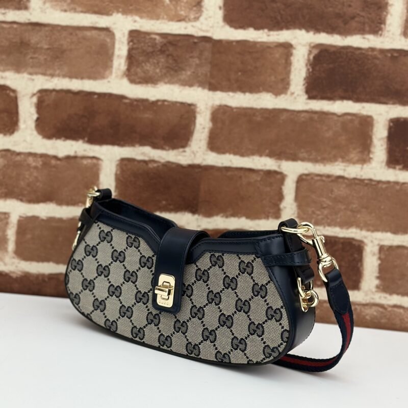 Fake Gucci Moon Side Canvas Black - Image 6