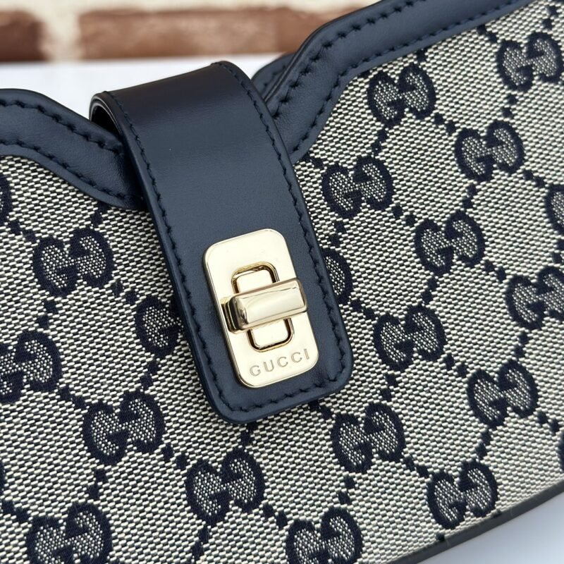Fake Gucci Moon Side Canvas Black - Image 7