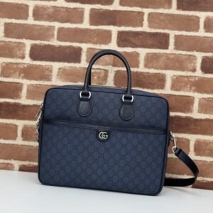Fake Gucci Crossbody Briefcase Blue