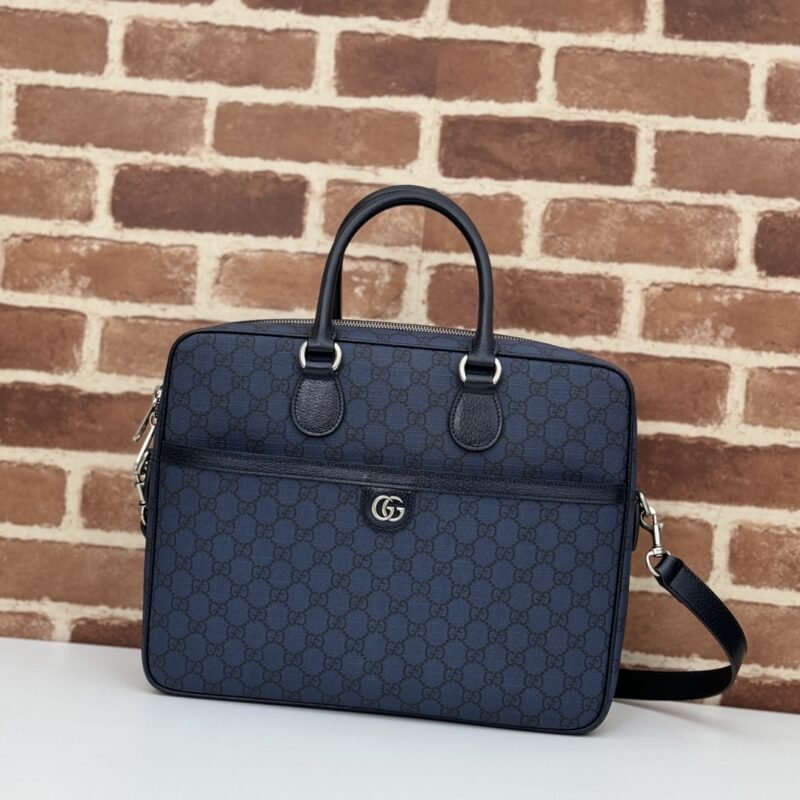 Fake Gucci Crossbody Briefcase Blue