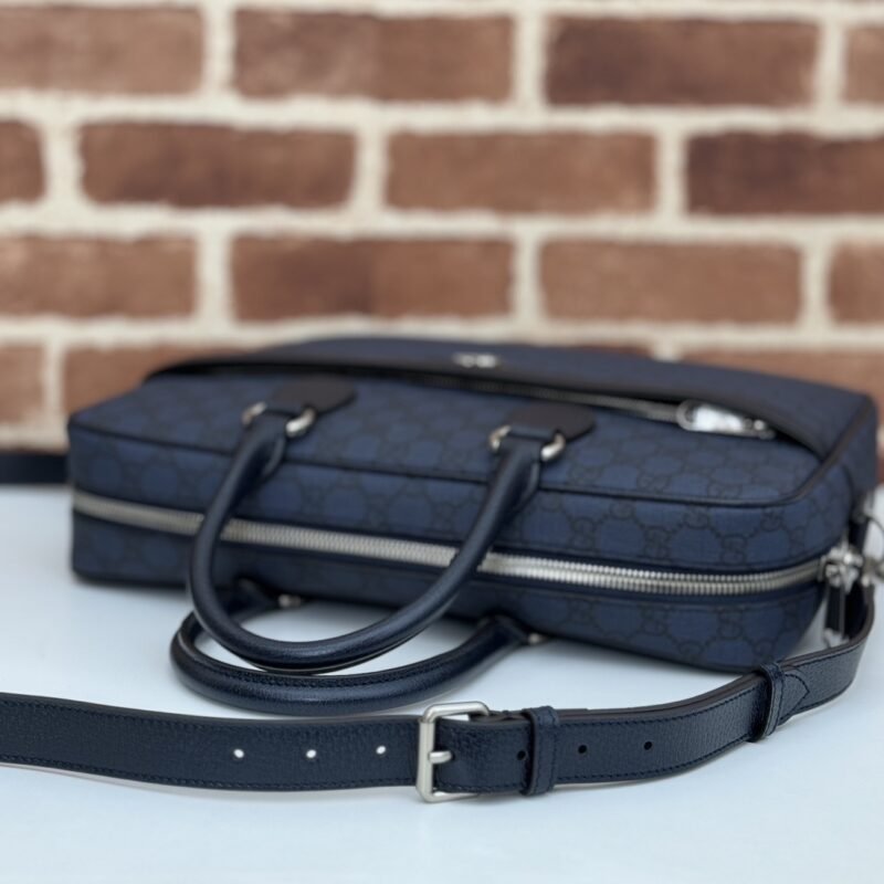 Fake Gucci Crossbody Briefcase Blue - Image 7