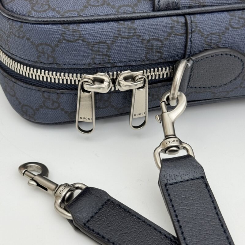 Fake Gucci Crossbody Briefcase Blue - Image 8