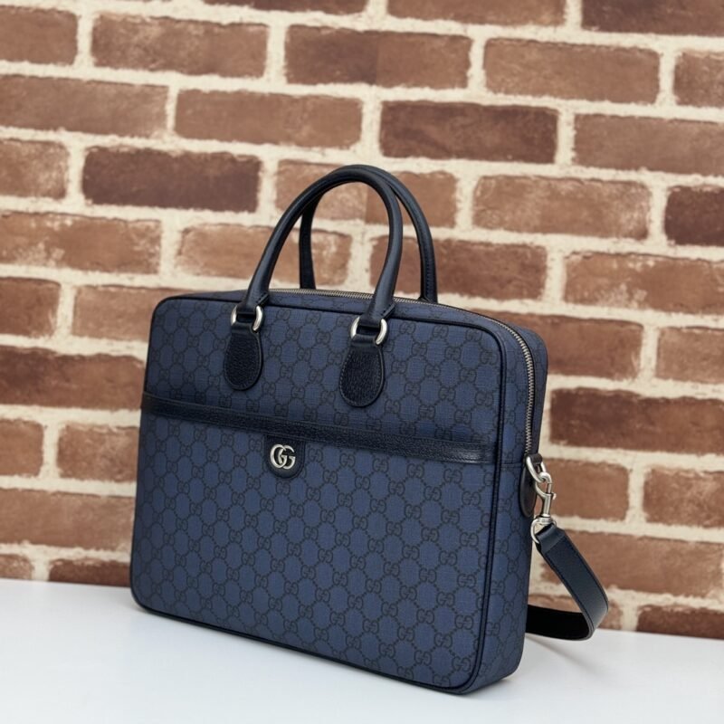 Fake Gucci Crossbody Briefcase Blue - Image 9