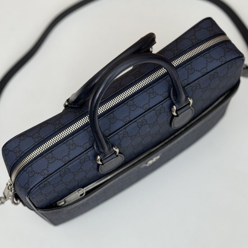 Fake Gucci Crossbody Briefcase Blue - Image 10