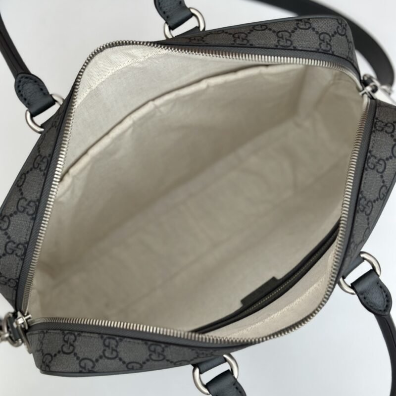 Fake Gucci Crossbody Briefcase Grey - Image 5