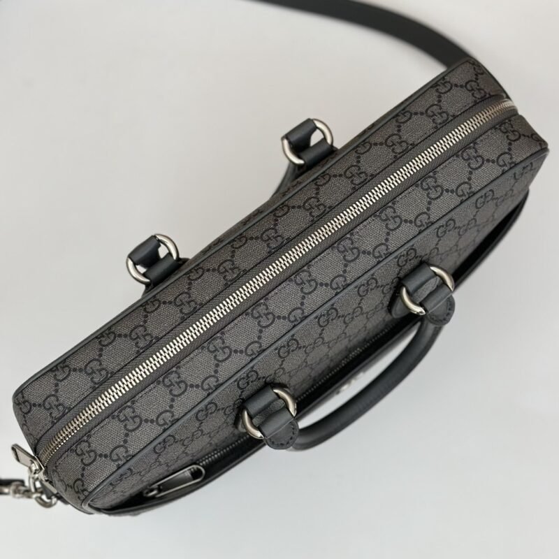 Fake Gucci Crossbody Briefcase Grey - Image 7