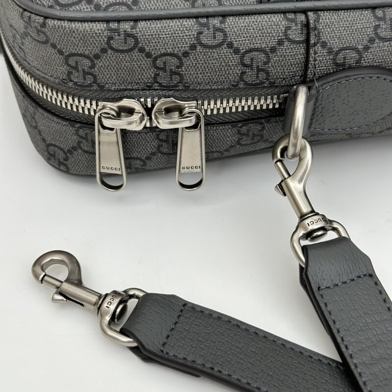 Fake Gucci Crossbody Briefcase Grey - Image 8