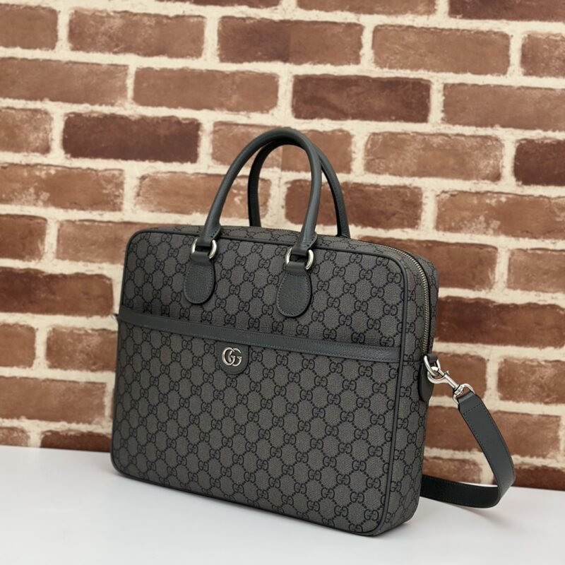 Fake Gucci Crossbody Briefcase Grey - Image 9