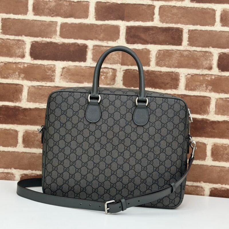 Fake Gucci Crossbody Briefcase Grey - Image 10