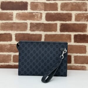 Fake Gucci GG Canvas Pouch Blue