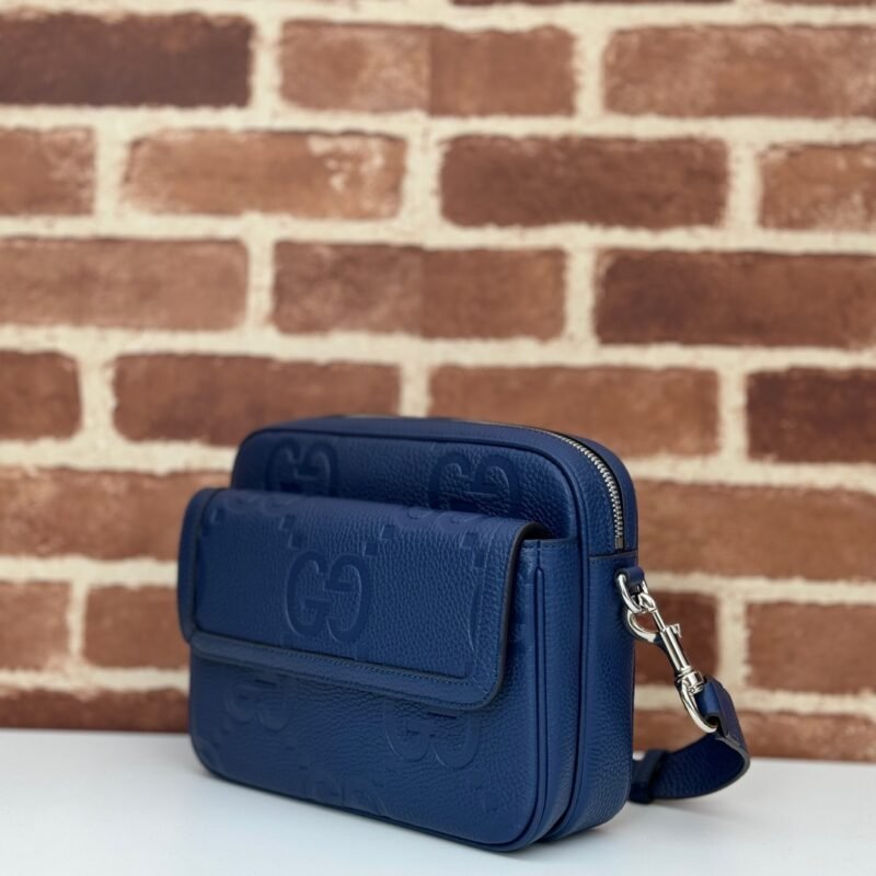 Fake Gucci Jumbo GG Crossbody Blue - Image 3