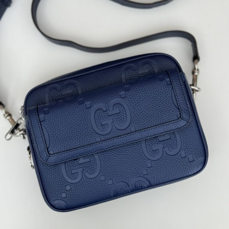 Fake Gucci Jumbo GG Crossbody Blue - Image 4