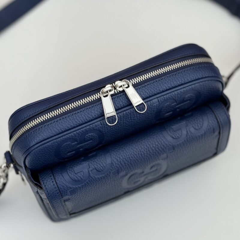 Fake Gucci Jumbo GG Crossbody Blue - Image 8