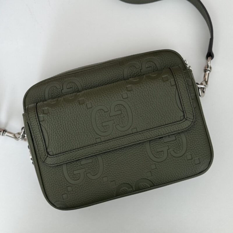 Fake Gucci Jumbo GG Crossbody Green - Image 4