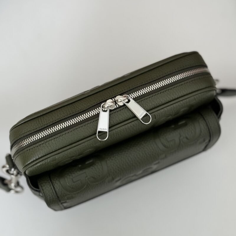 Fake Gucci Jumbo GG Crossbody Green - Image 6