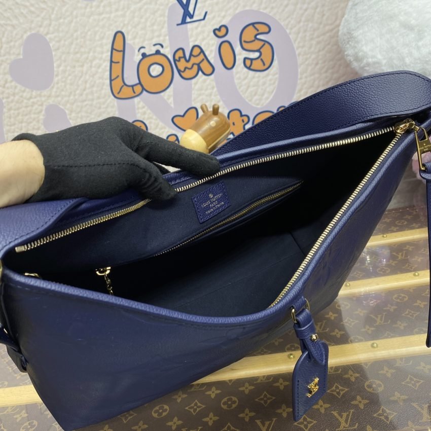 Fake Louis Vuitton Carry All MM Dark Blue - Image 3
