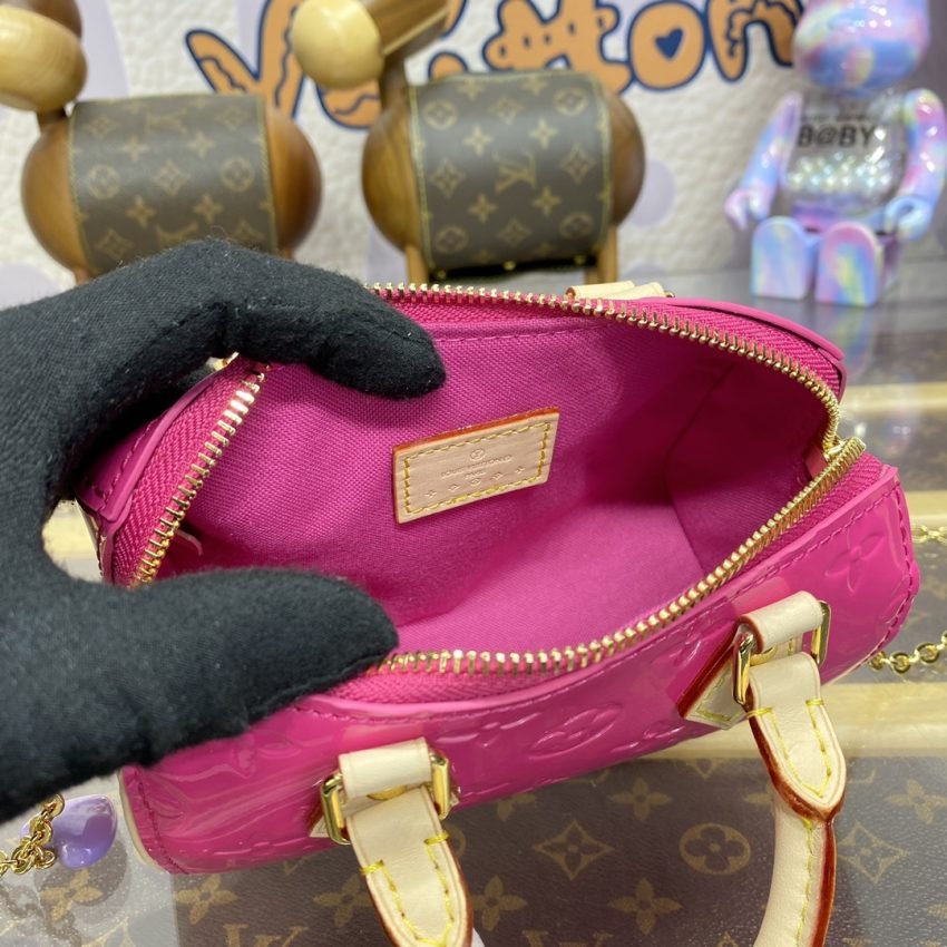 Replica Louis Vuitton Speedy Nano Pink Patent - Image 5