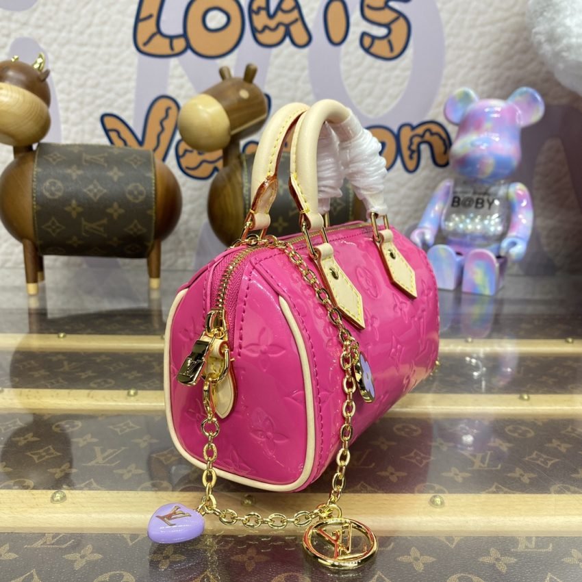 Replica Louis Vuitton Speedy Nano Pink Patent - Image 9