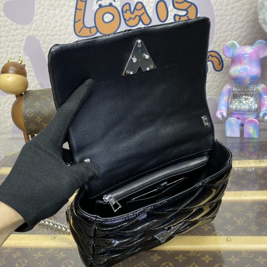 Fake Louis Vuitton Go – 14 Black Patent - Image 7