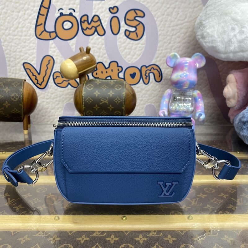 Fake Louis Vuitton Pilot Wearable Wallet Blue