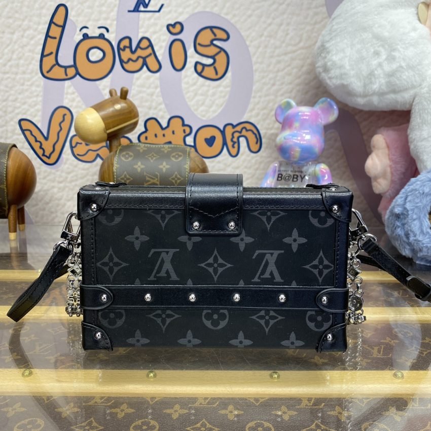 Fake Louis Vuitton Petite Malle Black - Image 4