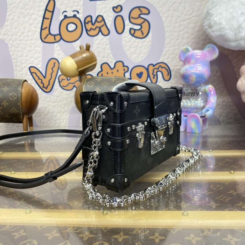 Fake Louis Vuitton Petite Malle Black - Image 8