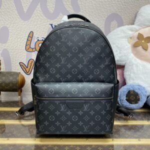 Replica Louis Vuitton Discovery Backpack Black Canvas