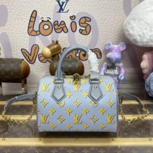 Fake Louis Vuitton Speedy Bandouliere 20 Blue Limited