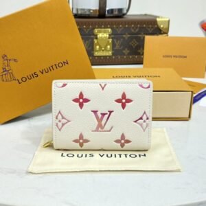 Louis Vuitton Zipper Coin Purse White&Pink
