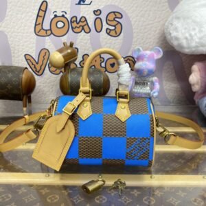 Fake Louis Vuitton Speedy 18 Blue Grid