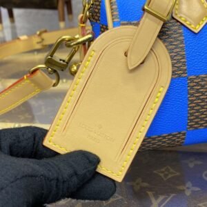 Alternative view of Fake Louis Vuitton Speedy 18 Blue Grid