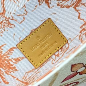Alternative view of Replica Louis Vuitton Félicie Pochette White Orange Flowers